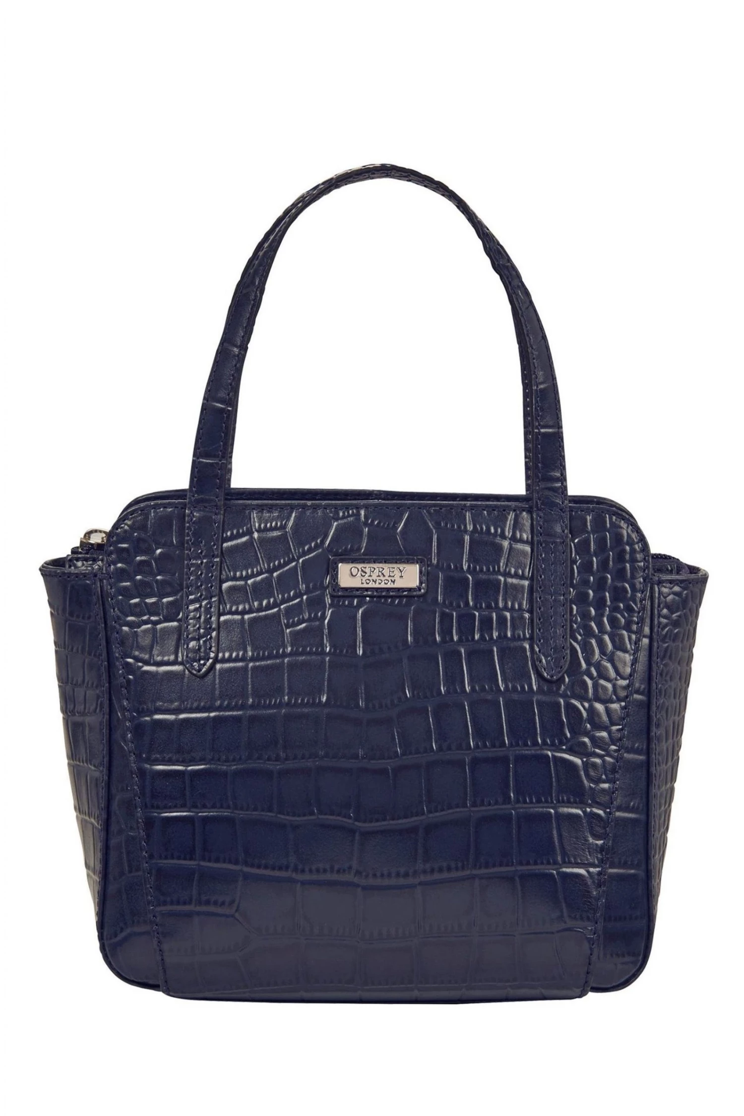 OSPREY LONDON Womens Leather Minster Croc Grab Bag Cognac Brown 1 OSPREY LONDON Womens Leather Minster Croc Grab Bag Cognac Brown