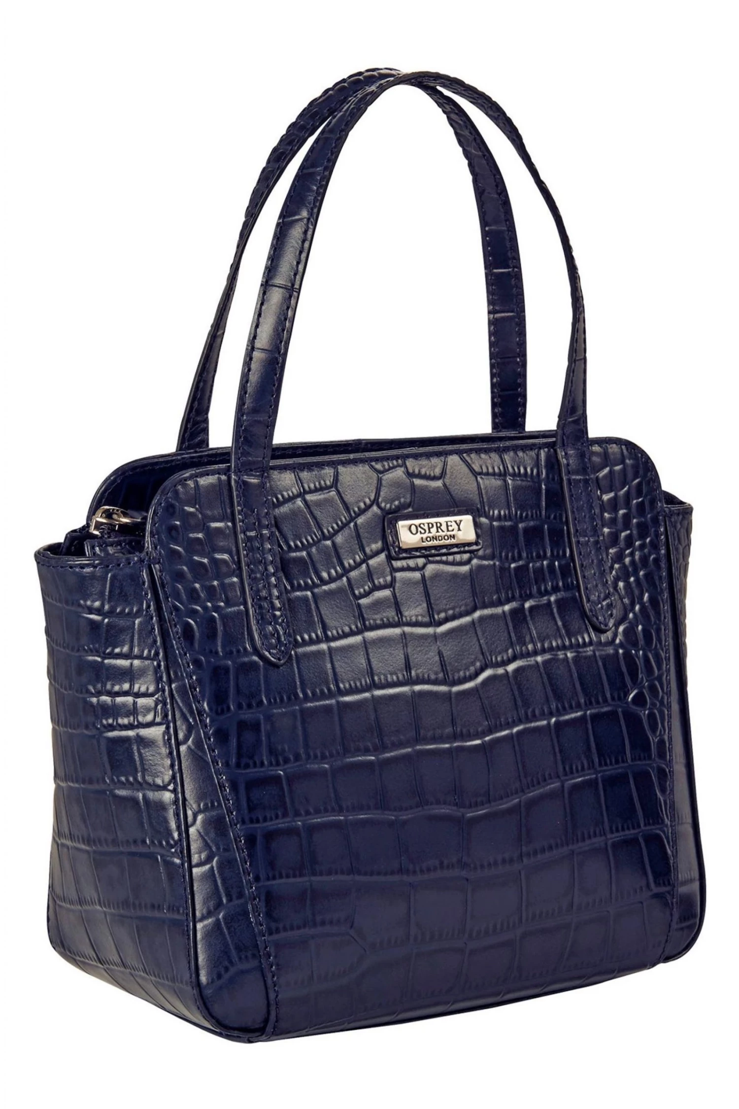 OSPREY LONDON Womens Leather Minster Croc Grab Bag Cognac Brown 2 OSPREY LONDON Womens Leather Minster Croc Grab Bag Cognac Brown - Image 2