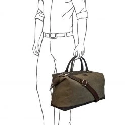 OSPREY LONDON Stone Old Calf Leather Hunter Weekend Holdall Bag -OSPREY LONDON Sales unnamed file 420 scaled