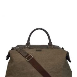 OSPREY LONDON Stone Old Calf Leather Hunter Weekend Holdall Bag -OSPREY LONDON Sales unnamed file 422