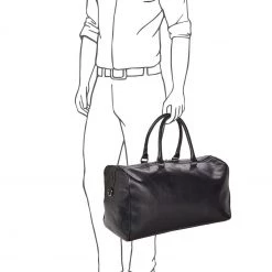 OSPREY LONDON The Carter Leather Weekend Holdall Bag Black -OSPREY LONDON Sales unnamed file 427 scaled