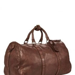 OSPREY LONDON Cognac Washed Leather Hazelden Weekend Holdall Bag -OSPREY LONDON Sales unnamed file 445 scaled
