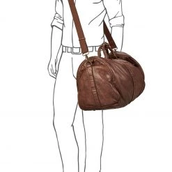 OSPREY LONDON Cognac Washed Leather Hazelden Weekend Holdall Bag -OSPREY LONDON Sales unnamed file 447 scaled