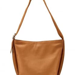 OSPREY LONDON Grainy Hide Leather Millie Hobo Bag Black