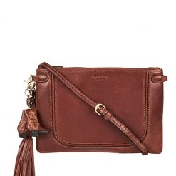 OSPREY LONDON Brown Saddle Leather Rodeo Cross-body Bag