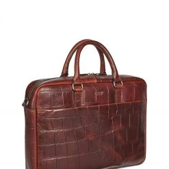 OSPREY LONDON Brixton Croc Leather Laptop Brown Bag -OSPREY LONDON Sales unnamed file 473 scaled