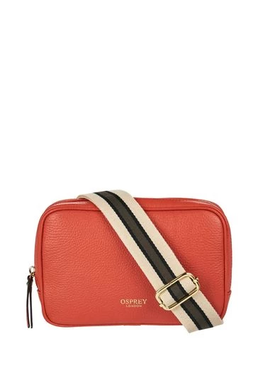 OSPREY LONDON Womens Grainy Hide Leather Roma Cross-Body Bag Silver 13 OSPREY LONDON Womens Grainy Hide Leather Roma Cross-Body Bag Silver - Image 13