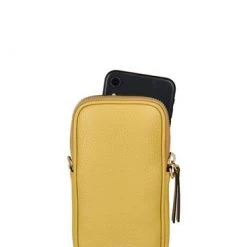 OSPREY LONDON Womens Electra Pebble Grain Leather Mini Phone Pouch Bag Black -OSPREY LONDON Sales unnamed file 526