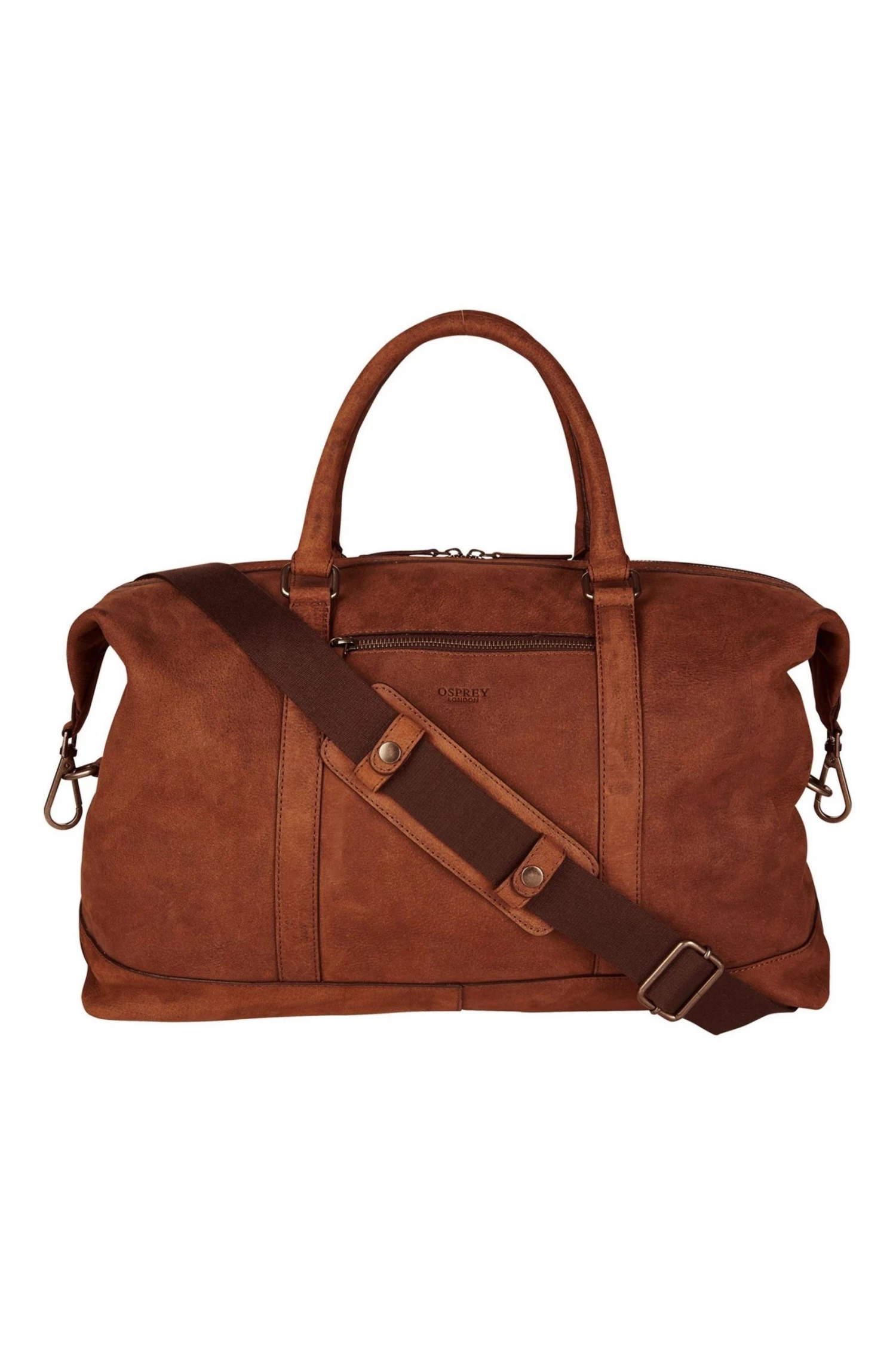 OSPREY LONDON Brown Clayton Leather Weekend Holdall Bag 2 OSPREY LONDON Brown Clayton Leather Weekend Holdall Bag - Image 2