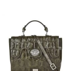 OSPREY LONDON Womens Mambo Caimen Leather Cross-Body Bag Red -OSPREY LONDON Sales unnamed file 541