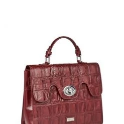 OSPREY LONDON Womens Mambo Caimen Leather Cross-Body Bag Red -OSPREY LONDON Sales unnamed file 542