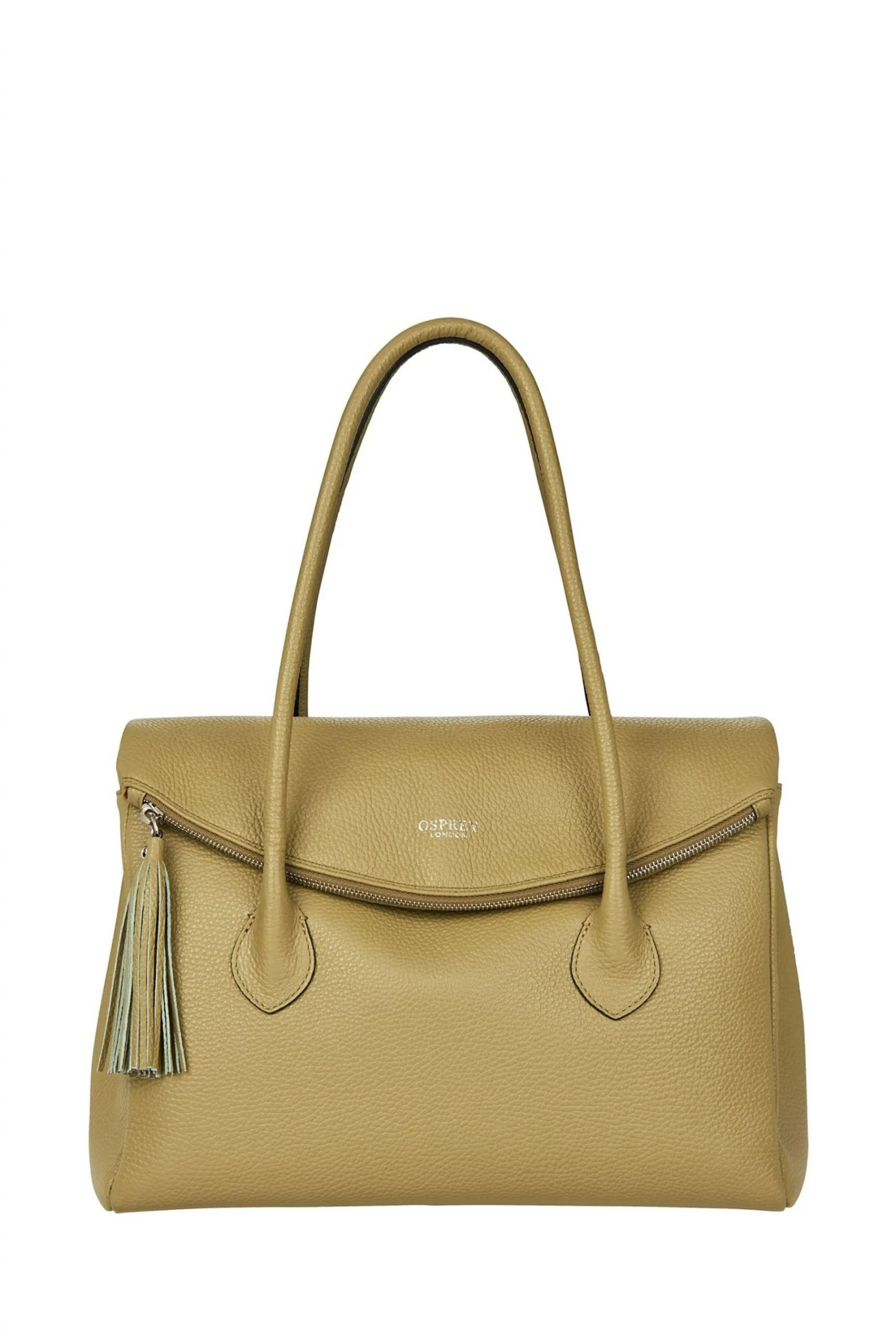 OSPREY LONDON The Carina Italian Leather Work Bag Pear Green 1 OSPREY LONDON The Carina Italian Leather Work Bag Pear Green