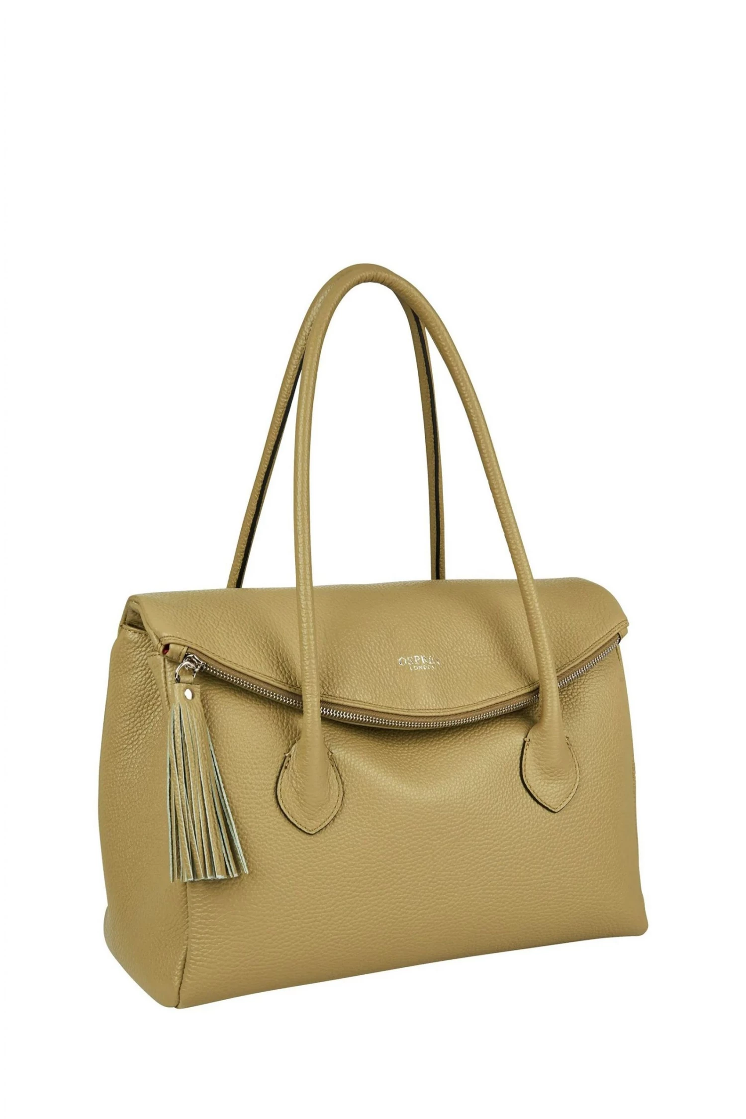 OSPREY LONDON The Carina Italian Leather Work Bag Pear Green 3 OSPREY LONDON The Carina Italian Leather Work Bag Pear Green - Image 3