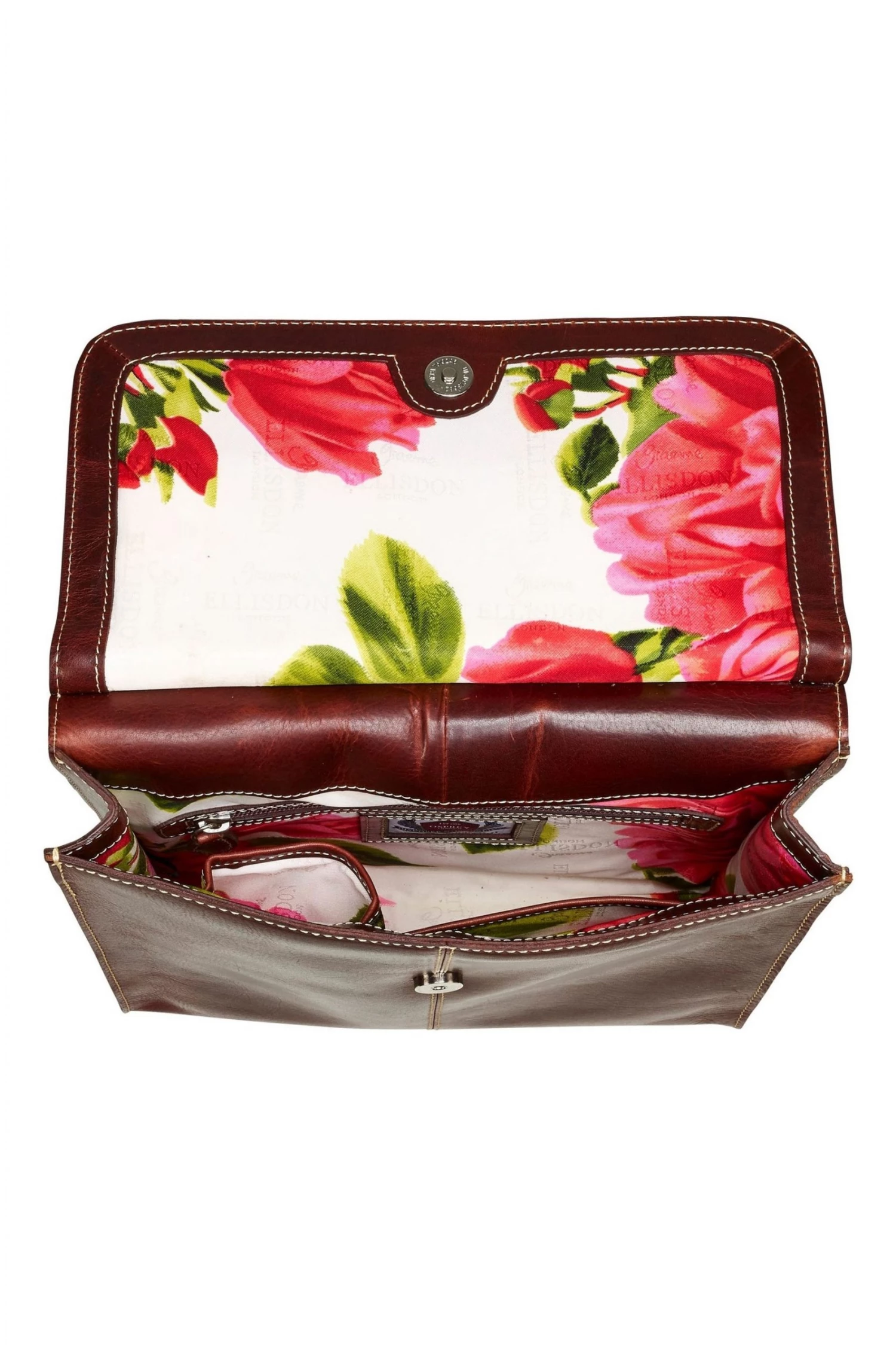 OSPREY LONDON Brown Oily Saddle Leather Narissa Large Cross-Body Bag 3 OSPREY LONDON Brown Oily Saddle Leather Narissa Large Cross-Body Bag - Image 3