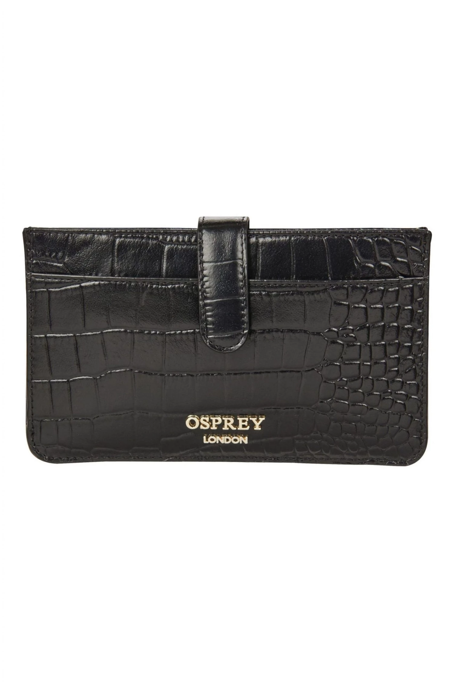OSPREY LONDON Black The Grosvenor 2-In-1 Leather Organiser Pouch 1 OSPREY LONDON Black The Grosvenor 2-In-1 Leather Organiser Pouch