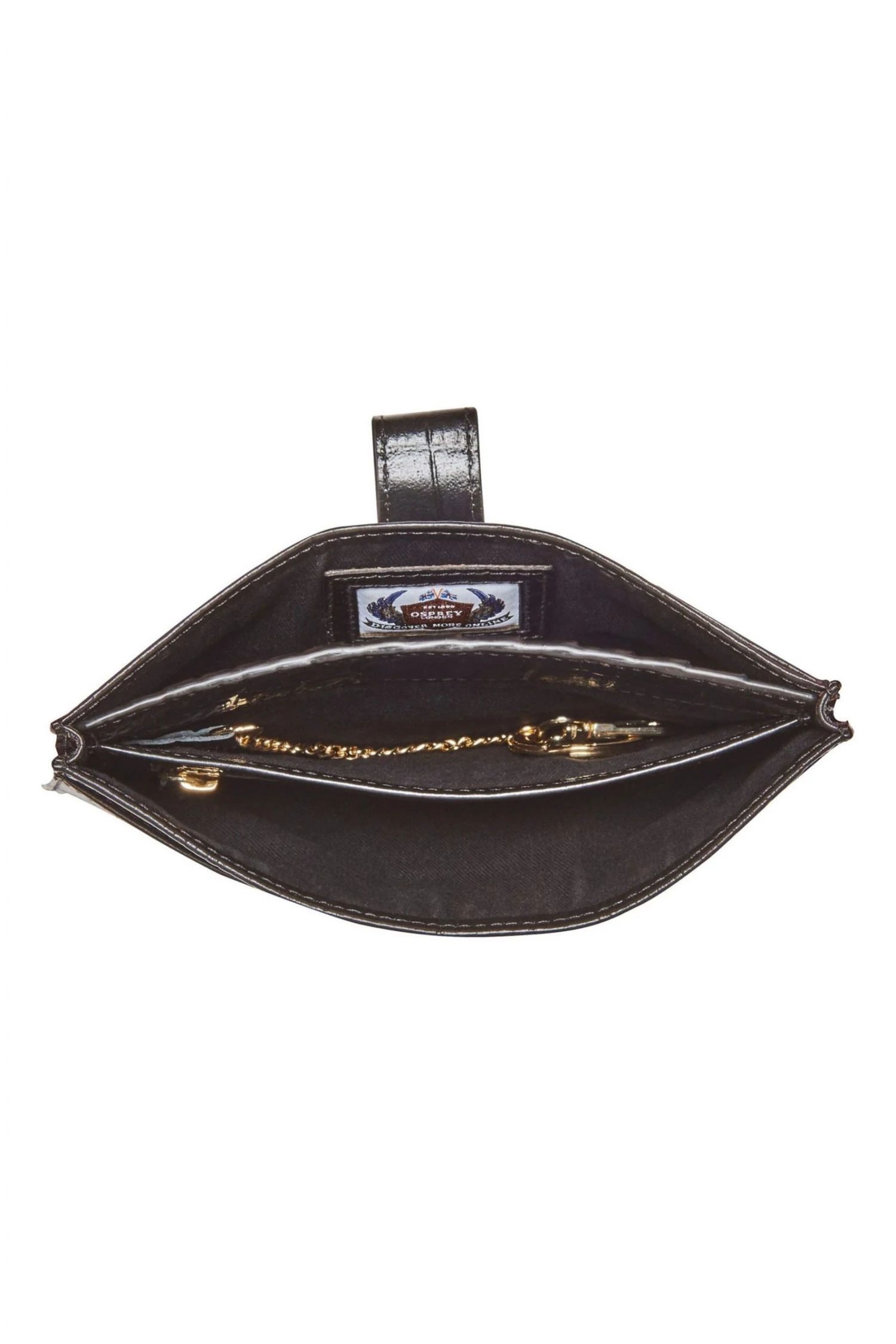 OSPREY LONDON Black The Grosvenor 2-In-1 Leather Organiser Pouch 3 OSPREY LONDON Black The Grosvenor 2-In-1 Leather Organiser Pouch - Image 3