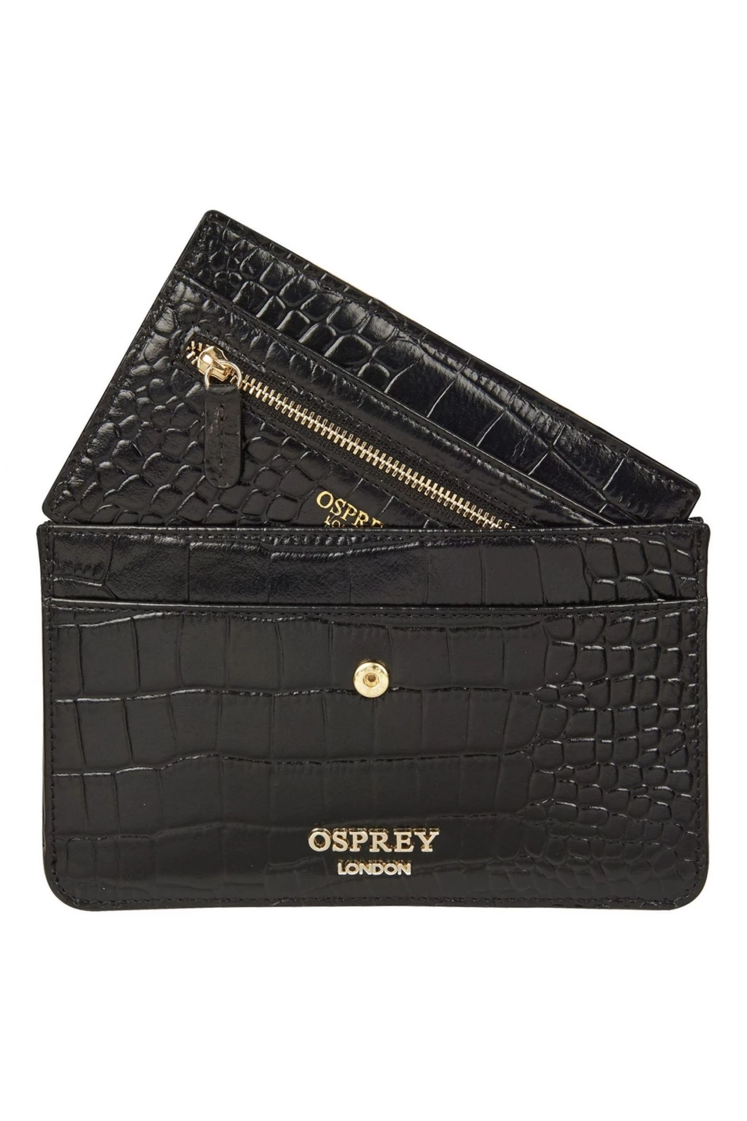 OSPREY LONDON Black The Grosvenor 2-In-1 Leather Organiser Pouch 4 OSPREY LONDON Black The Grosvenor 2-In-1 Leather Organiser Pouch - Image 4