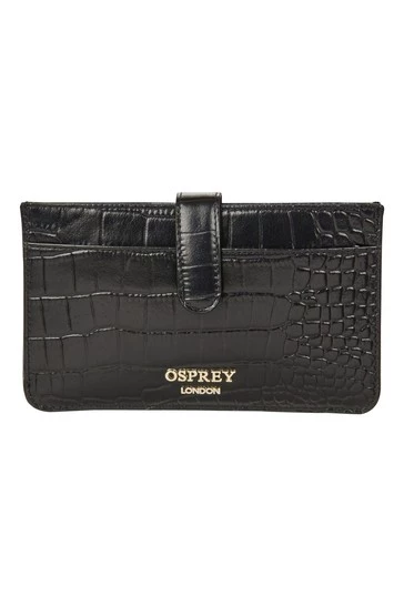 OSPREY LONDON Black The Grosvenor 2-In-1 Leather Organiser Pouch 5 OSPREY LONDON Black The Grosvenor 2-In-1 Leather Organiser Pouch - Image 5