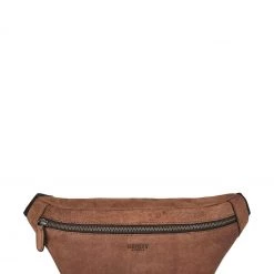 OSPREY LONDON Russell Snuffed Grain Brown Leather Bumbag