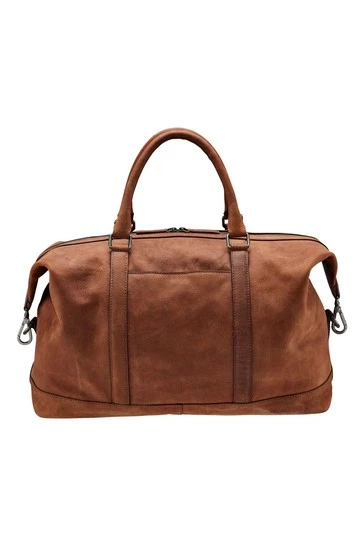 OSPREY LONDON Brown Clayton Leather Weekend Holdall Bag 5 OSPREY LONDON Brown Clayton Leather Weekend Holdall Bag - Image 5