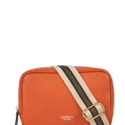 OSPREY LONDON Womens Grainy Hide Leather Roma Cross-Body Bag Teal Blue -OSPREY LONDON Sales unnamed file 588