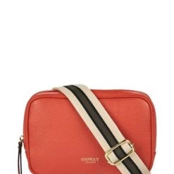 OSPREY LONDON Womens Grainy Hide Leather Roma Cross-Body Bag Teal Blue -OSPREY LONDON Sales unnamed file 592