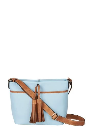 OSPREY LONDON The Savanna Leather Cross-Body Bag Navy 7 OSPREY LONDON The Savanna Leather Cross-Body Bag Navy - Image 7