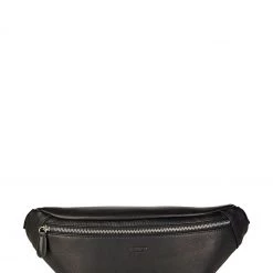 OSPREY LONDON The Walker Black Leather Bum Bag