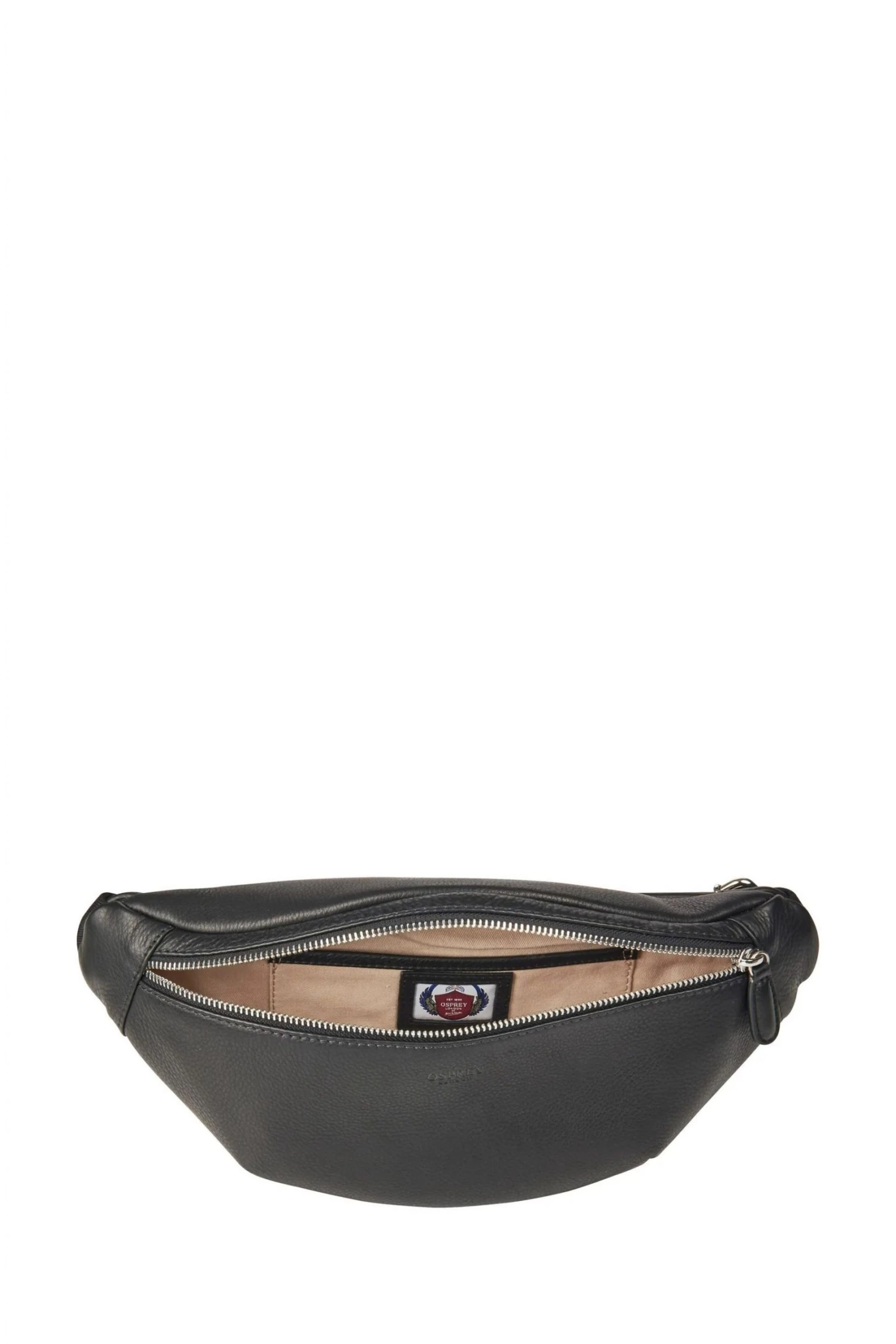 OSPREY LONDON The Walker Black Leather Bum Bag 4 OSPREY LONDON The Walker Black Leather Bum Bag - Image 4