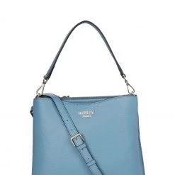 OSPREY LONDON Winchester Grainy Hide Leather Grab Bag Robin Egg Blue