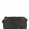 OSPREY LONDON Black Saddle Leather Lennox Medium Cross-Body Bag