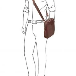 OSPREY LONDON Chestnut Brown Saddle Leather Carter Small Messenger Bag -OSPREY LONDON Sales unnamed file 634 scaled