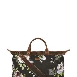 OSPREY LONDON The Hunter Black Rose Canvas And Leather Weekend Holdall -OSPREY LONDON Sales unnamed file 649