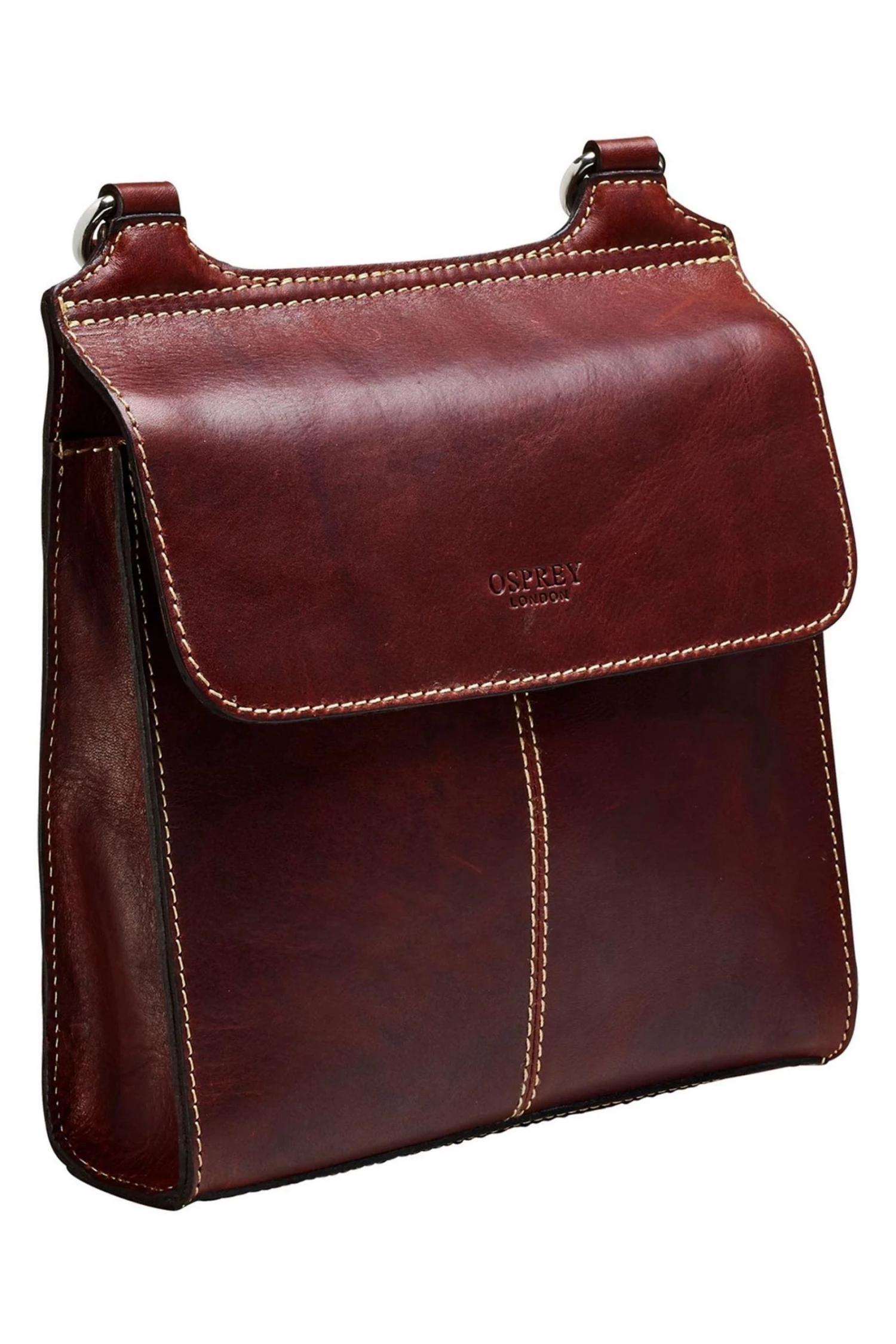 OSPREY LONDON Cognac Oily Saddle Leather Narissa Cross-Body Bag 2 OSPREY LONDON Cognac Oily Saddle Leather Narissa Cross-Body Bag - Image 2