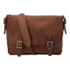 OSPREY LONDON Chocolate Brown The Large Clayton Leather Satchel Bag