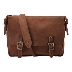 OSPREY LONDON Chocolate Brown The Large Clayton Leather Satchel Bag