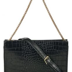 OSPREY LONDON Black The Grosvenor Leather Convertible Cross-Body Bag 9 OSPREY LONDON Black The Grosvenor Leather Convertible Cross-Body Bag -OSPREY LONDON Sales unnamed file 681