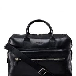 OSPREY LONDON Saddle Leather Farringdon Weekender Bag Chocolate Brown