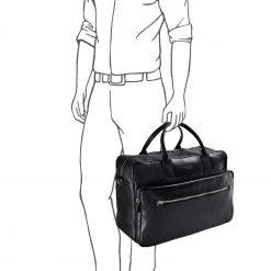 OSPREY LONDON Saddle Leather Farringdon Weekender Bag Chocolate Brown -OSPREY LONDON Sales unnamed file 701 scaled