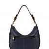 OSPREY LONDON The Brockwell Leather Hobo Bag Stone