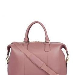 OSPREY LONDON The Adaline Leather Weekend Holdall Pink -OSPREY LONDON Sales unnamed file 755