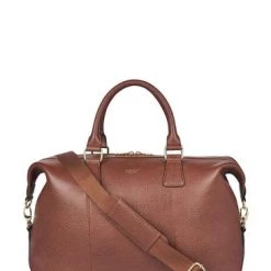 OSPREY LONDON The Adaline Leather Weekend Holdall Pink -OSPREY LONDON Sales unnamed file 756