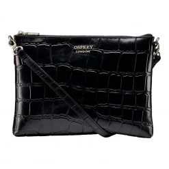 OSPREY LONDON Black Leather Lara Big Croc Clutch Bag 8 OSPREY LONDON Black Leather Lara Big Croc Clutch Bag -OSPREY LONDON Sales unnamed file 76 scaled