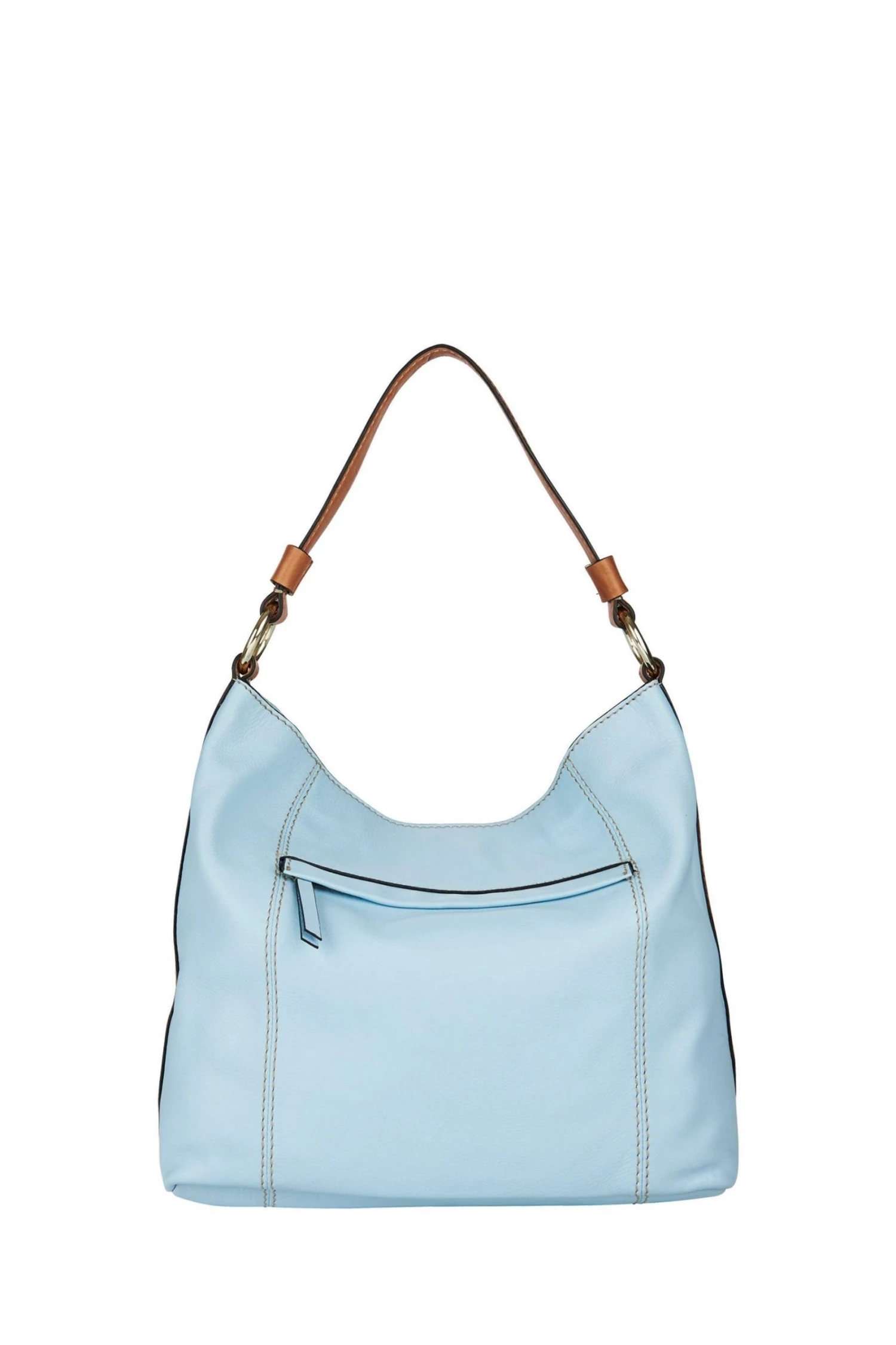 OSPREY LONDON Grainy Hide Leather Savanna Hobo Bag Silver 2 OSPREY LONDON Grainy Hide Leather Savanna Hobo Bag Silver - Image 2