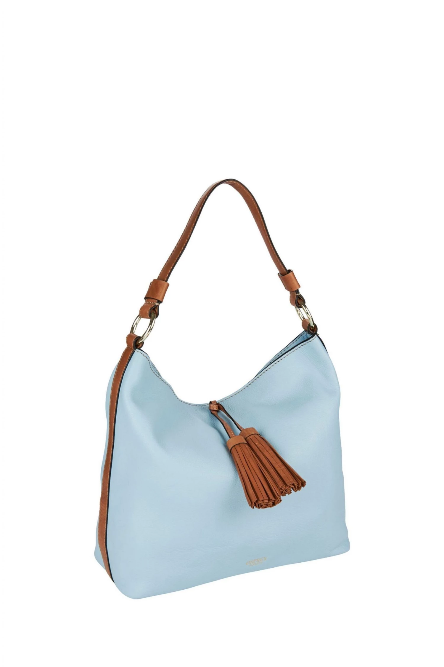 OSPREY LONDON Grainy Hide Leather Savanna Hobo Bag Silver 3 OSPREY LONDON Grainy Hide Leather Savanna Hobo Bag Silver - Image 3