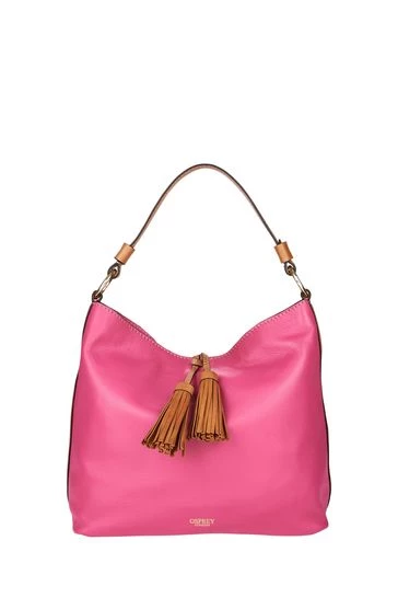 OSPREY LONDON Grainy Hide Leather Savanna Hobo Bag Silver 7 OSPREY LONDON Grainy Hide Leather Savanna Hobo Bag Silver - Image 7