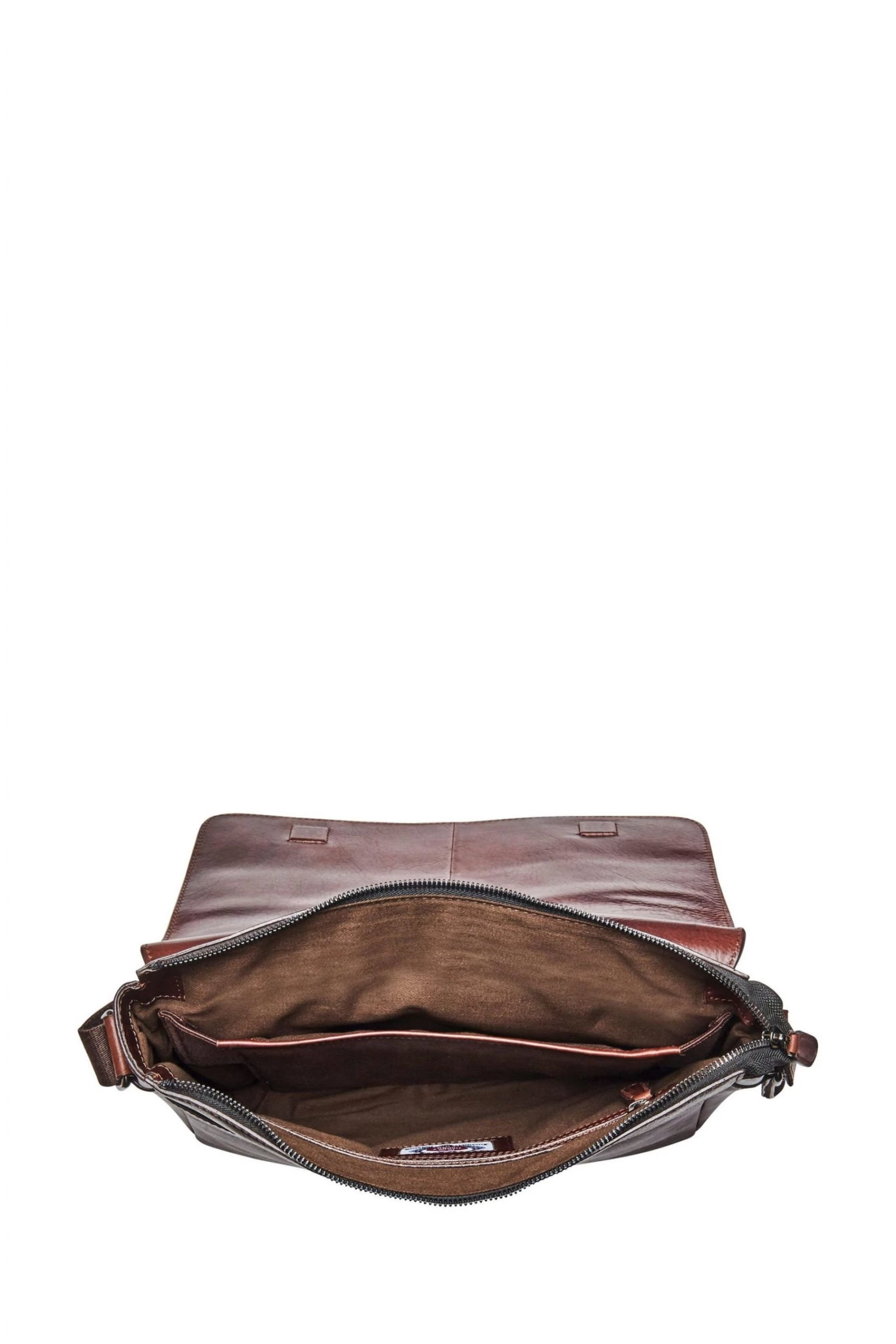 OSPREY LONDON Carter Saddle Leather Large Messenger Bag Black 3 OSPREY LONDON Carter Saddle Leather Large Messenger Bag Black - Image 3