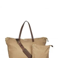 OSPREY LONDON The Wanderer Nylon Weekend Holdall Bag With Pouch Khaki Green