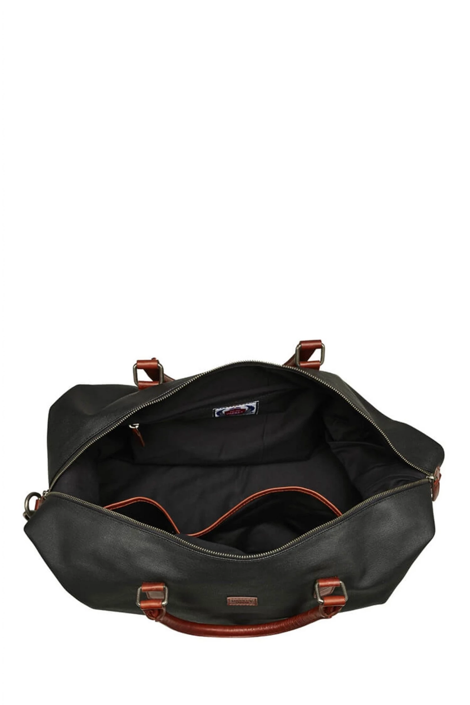 OSPREY LONDON Waxed Canvas & Glazed Calf Leather Grantham Weekend Holdall Bag 3 OSPREY LONDON Waxed Canvas & Glazed Calf Leather Grantham Weekend Holdall Bag - Image 3