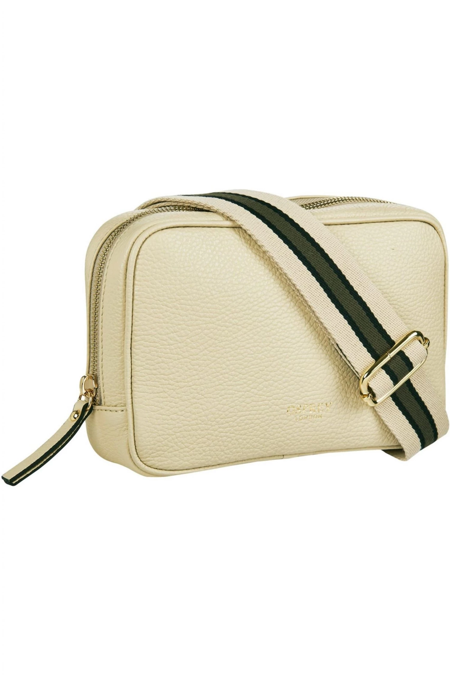 OSPREY LONDON Womens Grainy Hide Leather Roma Cross-Body Bag Navy 3 OSPREY LONDON Womens Grainy Hide Leather Roma Cross-Body Bag Navy - Image 3